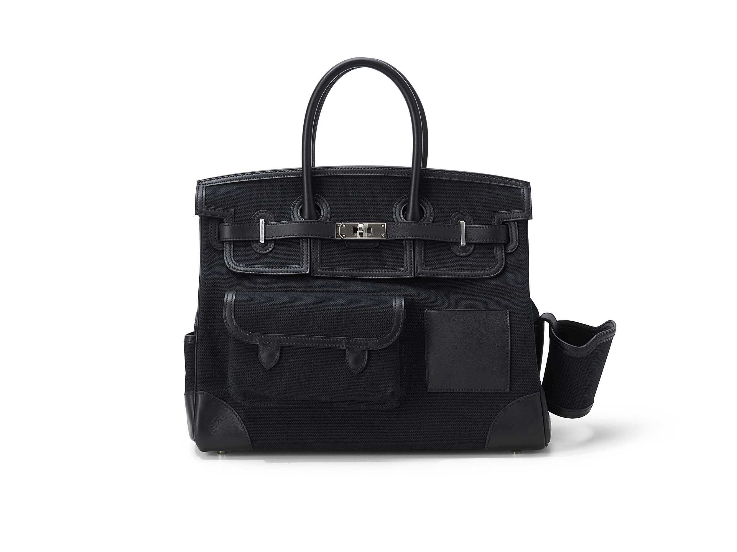 Birkin 35 Cargo Noir Canvas Swift 